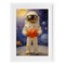 Stupell Industries Astronaut Holding Heart Framed Print Under Glass, design by Angie Hawke